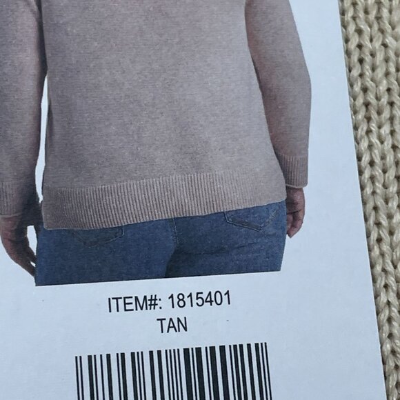 Ella Moss Womens Tan Knit Sweater XXL Polyester & Nylon Blend d0381 - Picture 3 of 7